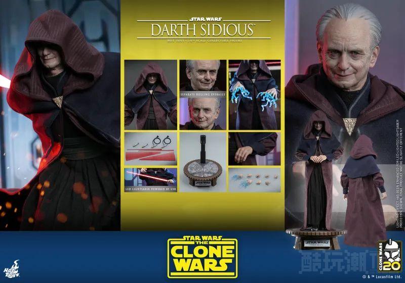Hot Toys《星际大战：克隆人战争》达斯·西迪厄斯1/6 比例收藏级人偶 压迫感极强的皇帝风采再临！ -10