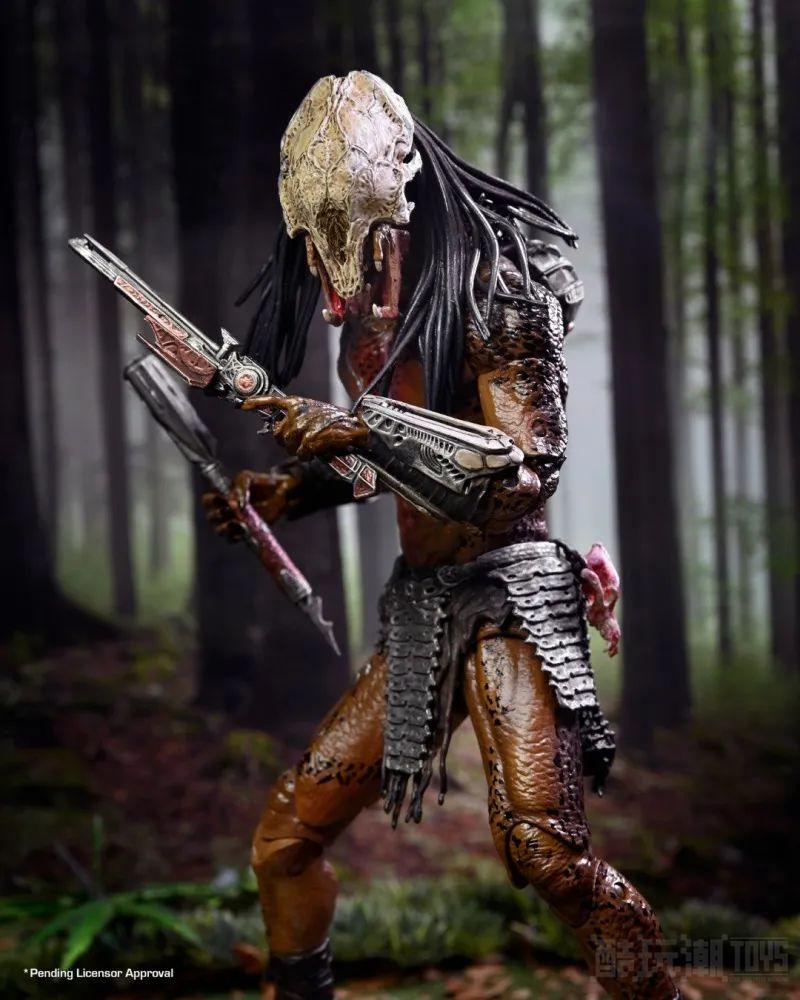 NECA《铁血战士：兽猎者》野性铁血战士（Feral Predator）7 吋可动人偶 招牌兽骨面罩再现！ -7