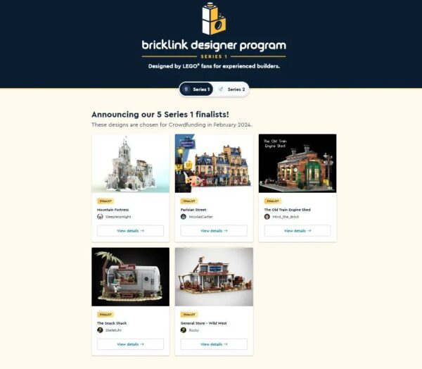 乐高BrickLink设计师计划第一赛季5件入围作品正式揭晓