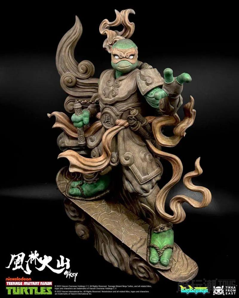 忍者神龟 × Tik Ka from East × BigBoysToys“风 米开朗基罗”全身雕像 化身神将的仙气造型！ -1