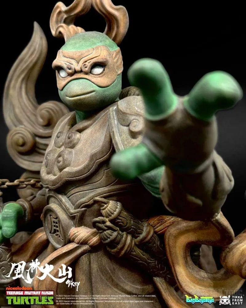 忍者神龟 × Tik Ka from East × BigBoysToys“风 米开朗基罗”全身雕像 化身神将的仙气造型！ -2