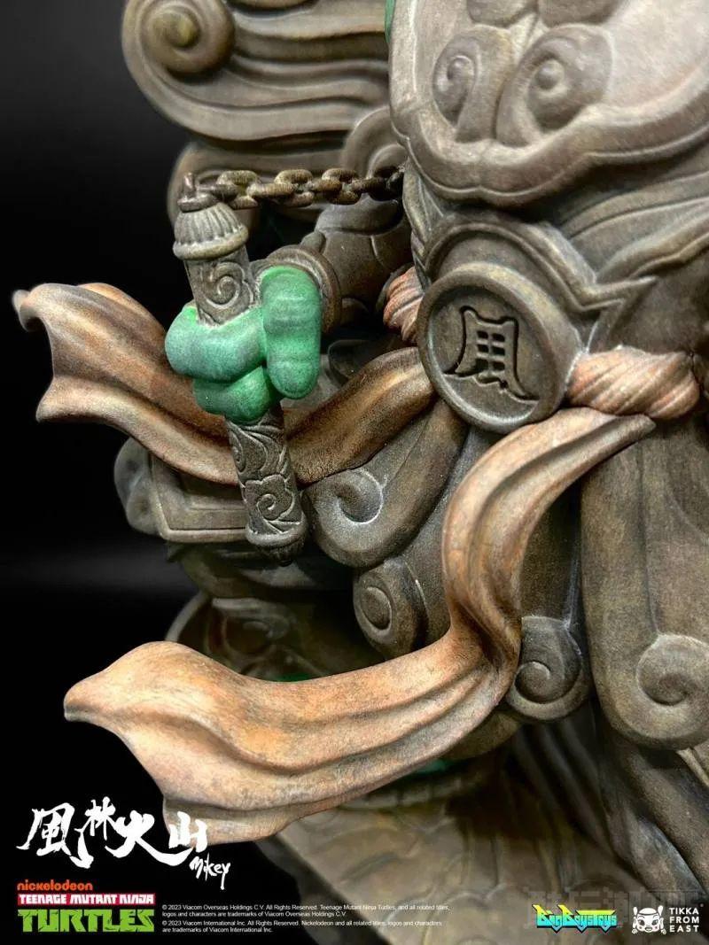 忍者神龟 × Tik Ka from East × BigBoysToys“风 米开朗基罗”全身雕像 化身神将的仙气造型！ -3