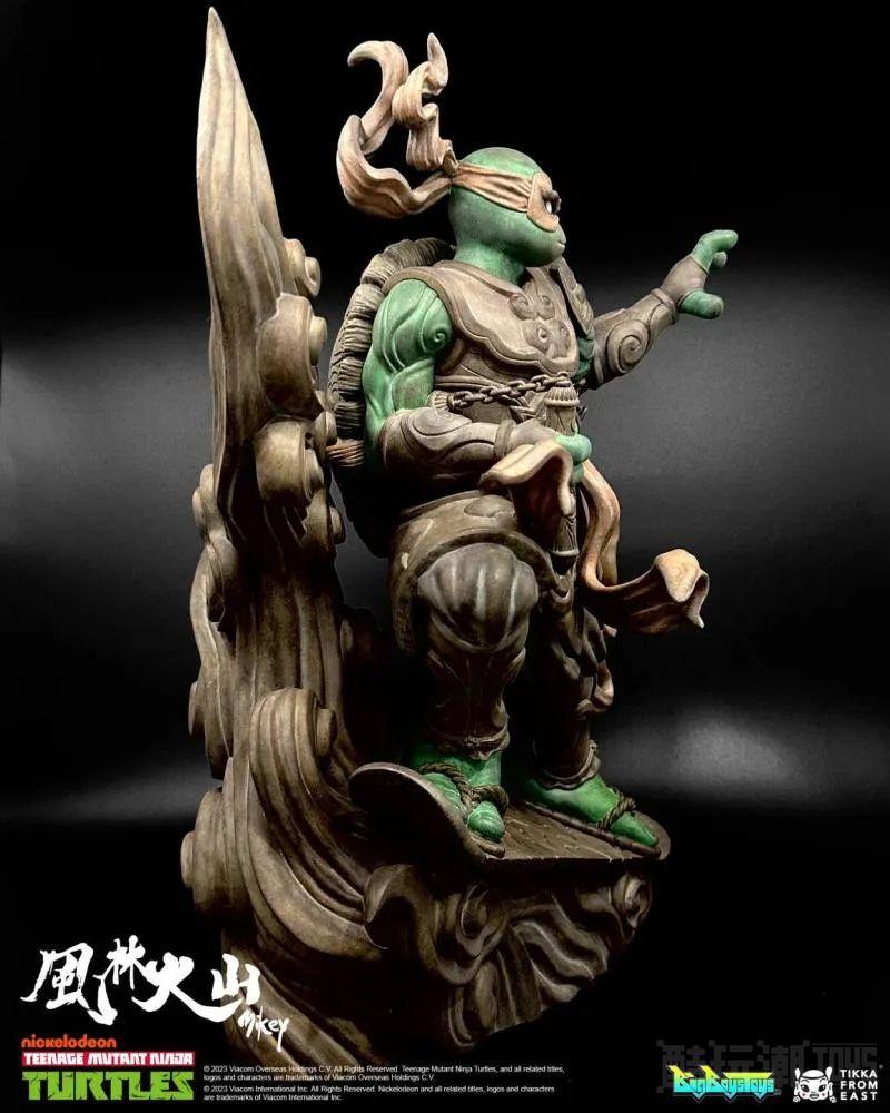 忍者神龟 × Tik Ka from East × BigBoysToys“风 米开朗基罗”全身雕像 化身神将的仙气造型！ -7