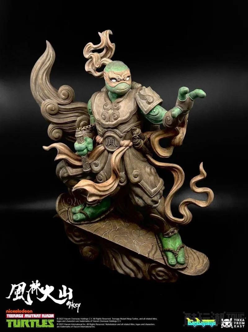 忍者神龟 × Tik Ka from East × BigBoysToys“风 米开朗基罗”全身雕像 化身神将的仙气造型！ -12