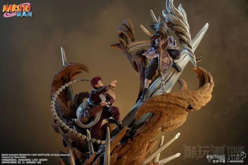 HEX Collectibles《火影忍者疾风传》我爱罗VS君麻吕 1/6 比例精英动态雕像 逼真重现巅峰之战！ -1