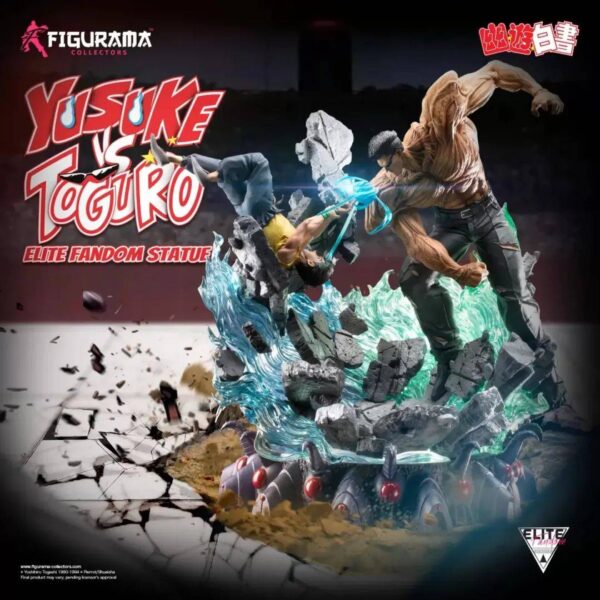 Figurama Collectors《幽游白书》幽助 VS 户愚吕 1/6 比例场景雕像 重现黑暗武术会激战！