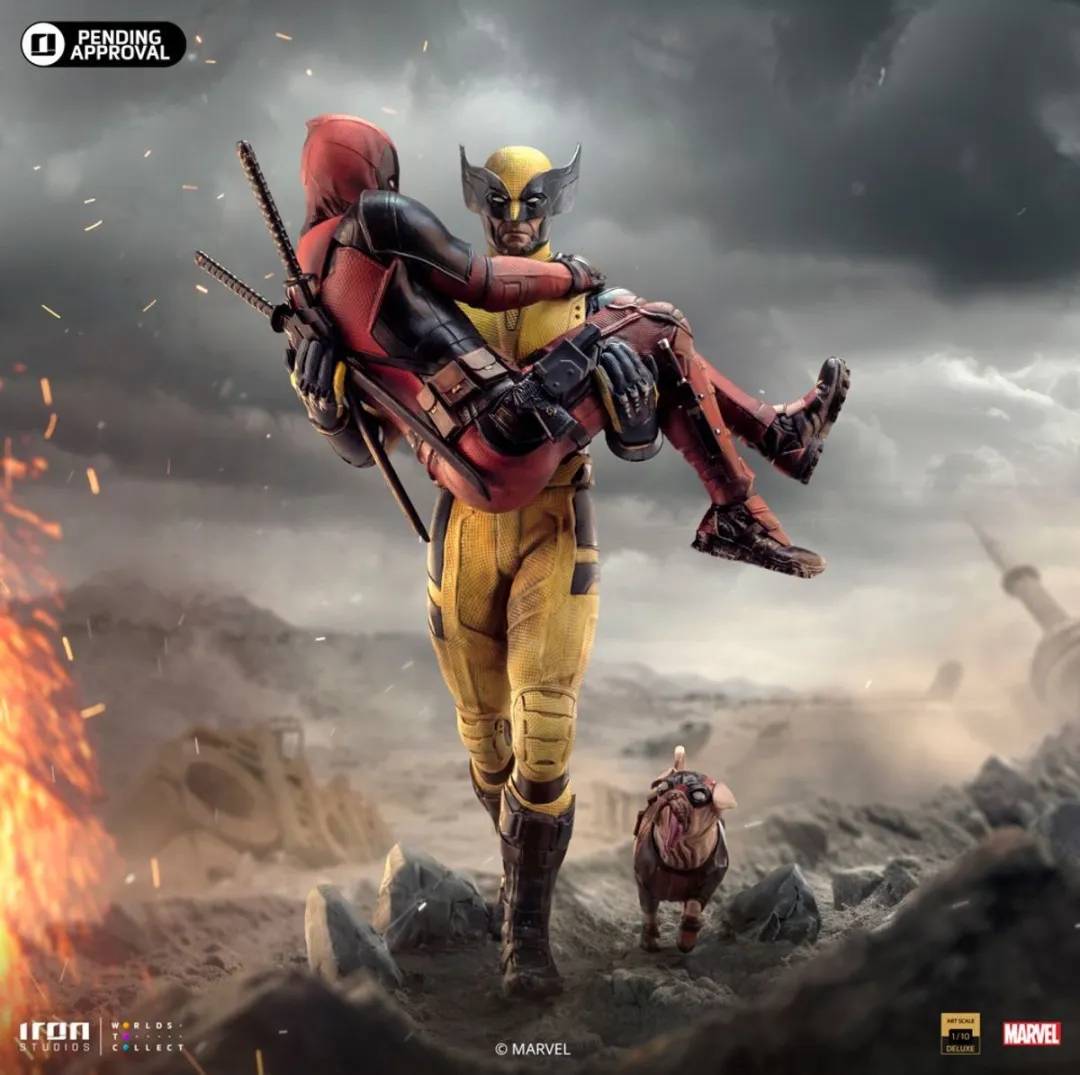 Iron Studios《死侍与金钢狼》Art Scale 1/10比例雕像，相爱相杀搭挡公主抱的暧昧动态！