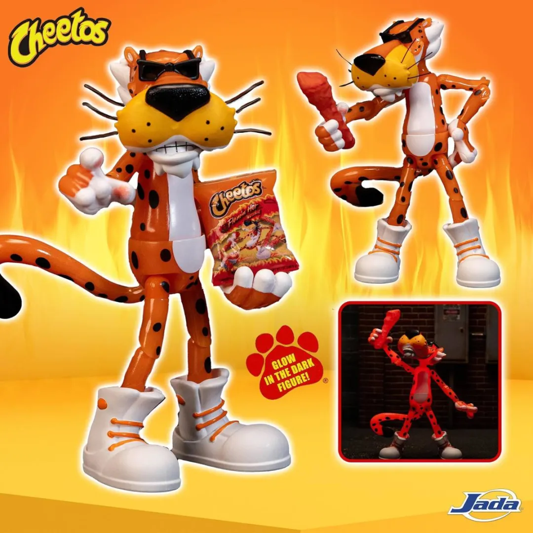 JADA TOYS『Cheetos奇多豹 火辣荧光版』6寸可动人偶，辣到发烫的新造型