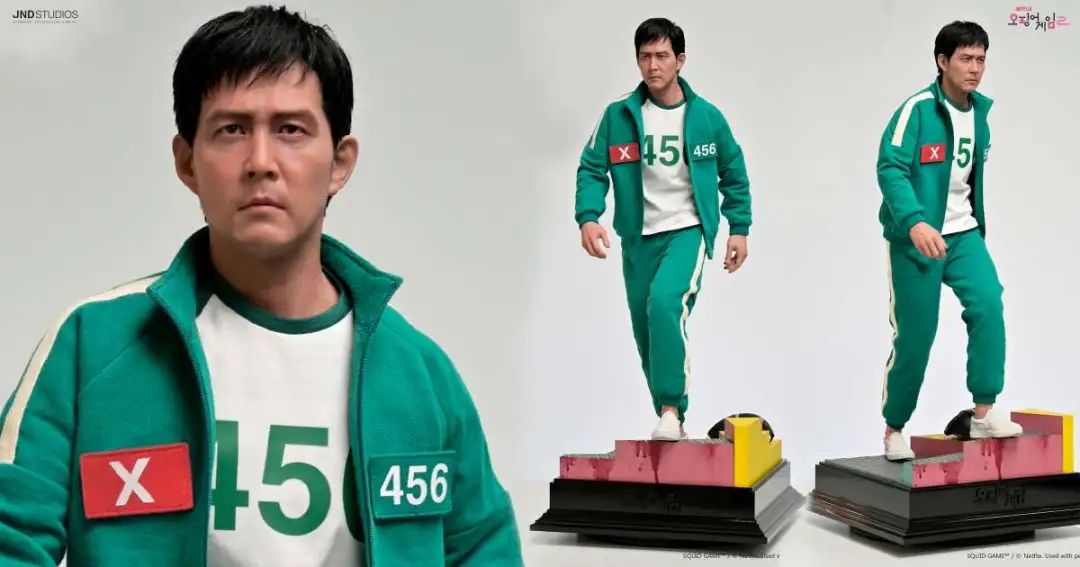 一二三木头人！售价2000刀的限量款《鱿鱼游戏》成奇勋硅胶雕像，大家看值不值？