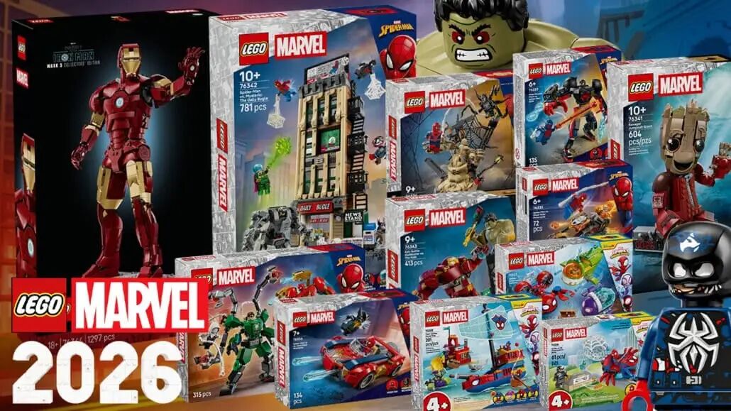 4岁到成年通杀！蜘蛛侠&钢铁侠霸榜明年1月乐高漫威新品